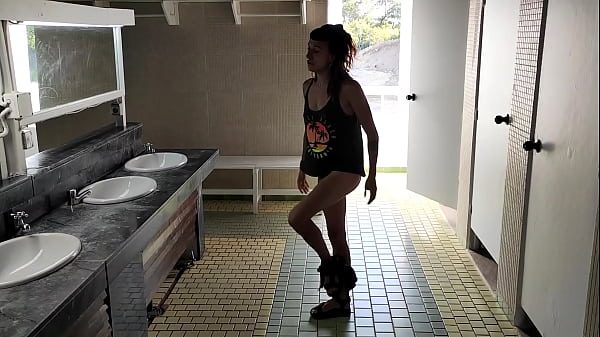 Public bathroom sex at the campsite — real, raw & risky