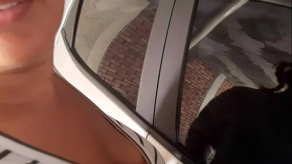 Stepmom sucks my cock in the parking lot